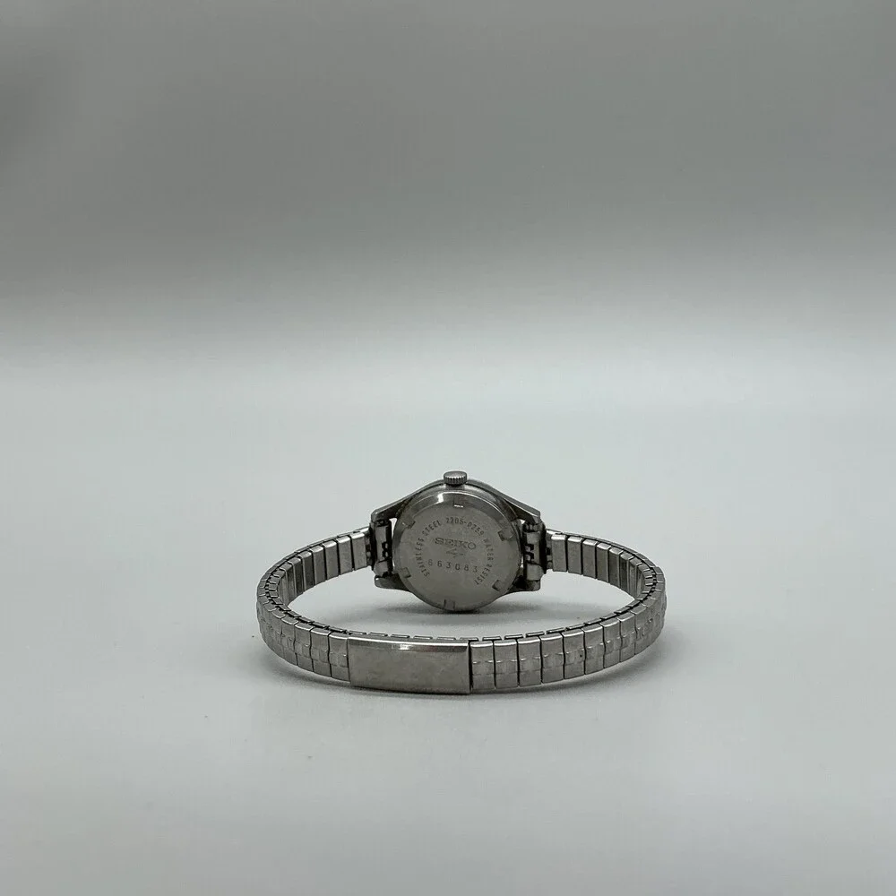 Vintage Seiko Womens Watch 22mm Silver Dial Auto Date Hi Beat Chipped Crystal